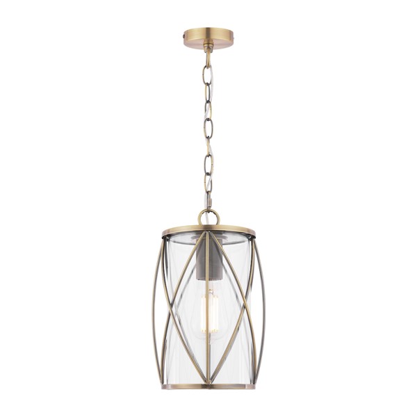 (image for) Laura Ashley Beckworth Ceiling Lantern Antique Brass and Glass